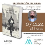 Presentación de Caminando derecho, en el Colegio de Abogados de Málaga