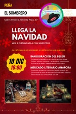 Mercado literario navideño, en la Peña El Sombrero de Málaga